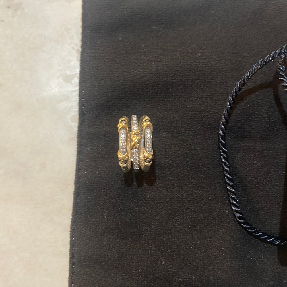 David Yurman Petite Helena 3 Row Ring